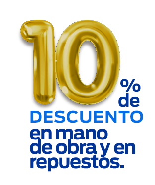 10% de descuento en mano de obra y repuestos - Talleres YudeFord