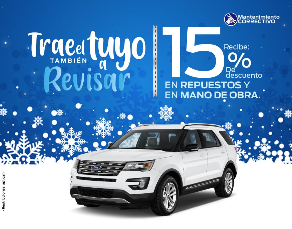 Trar el tuyo a revisar - descuento 15% Talleres Yude Ford